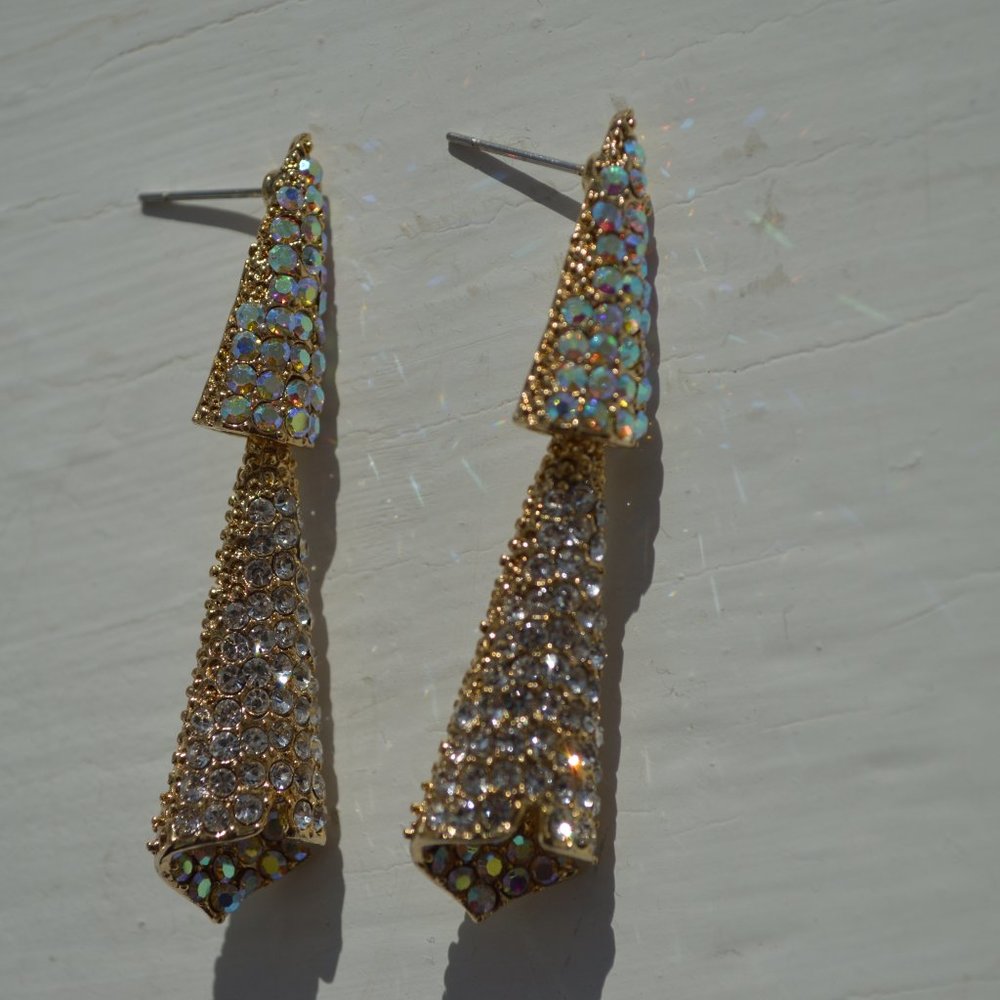 Vintage Party Two Tier Sparkle Earrings
